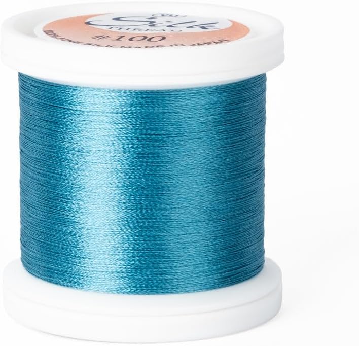 YLI Threads Silk Thread – 100 wt Fine Japanese Silk for Appliqué, EPP, and Quilting - Sky Blue - Image 1